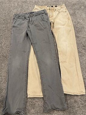 BKE Jake Straight Pants Size 28x30 set of 2 Chino Business Casual Khaki